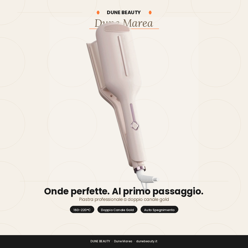 Dune Marea, Piastra Professionale per Onde Capelli Morbide e Naturali